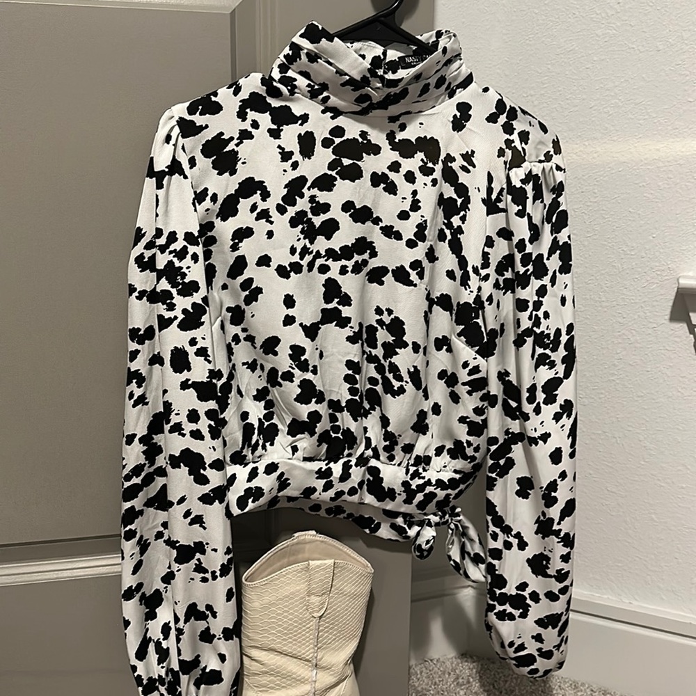 Cow print top